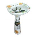 Mexican Talavera Pedestal Sink Dia De Muertos